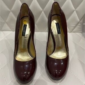 Dolce & Gabbana Burgundy Patent Leather Heels